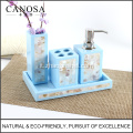 Set accessori bagno in resina con cinese fiume Shell